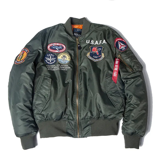 2023 A/W USAFA vintage pilot bomber flight jacket us air force top gun men clothes brands winter army USN MA1 USMC embroidery