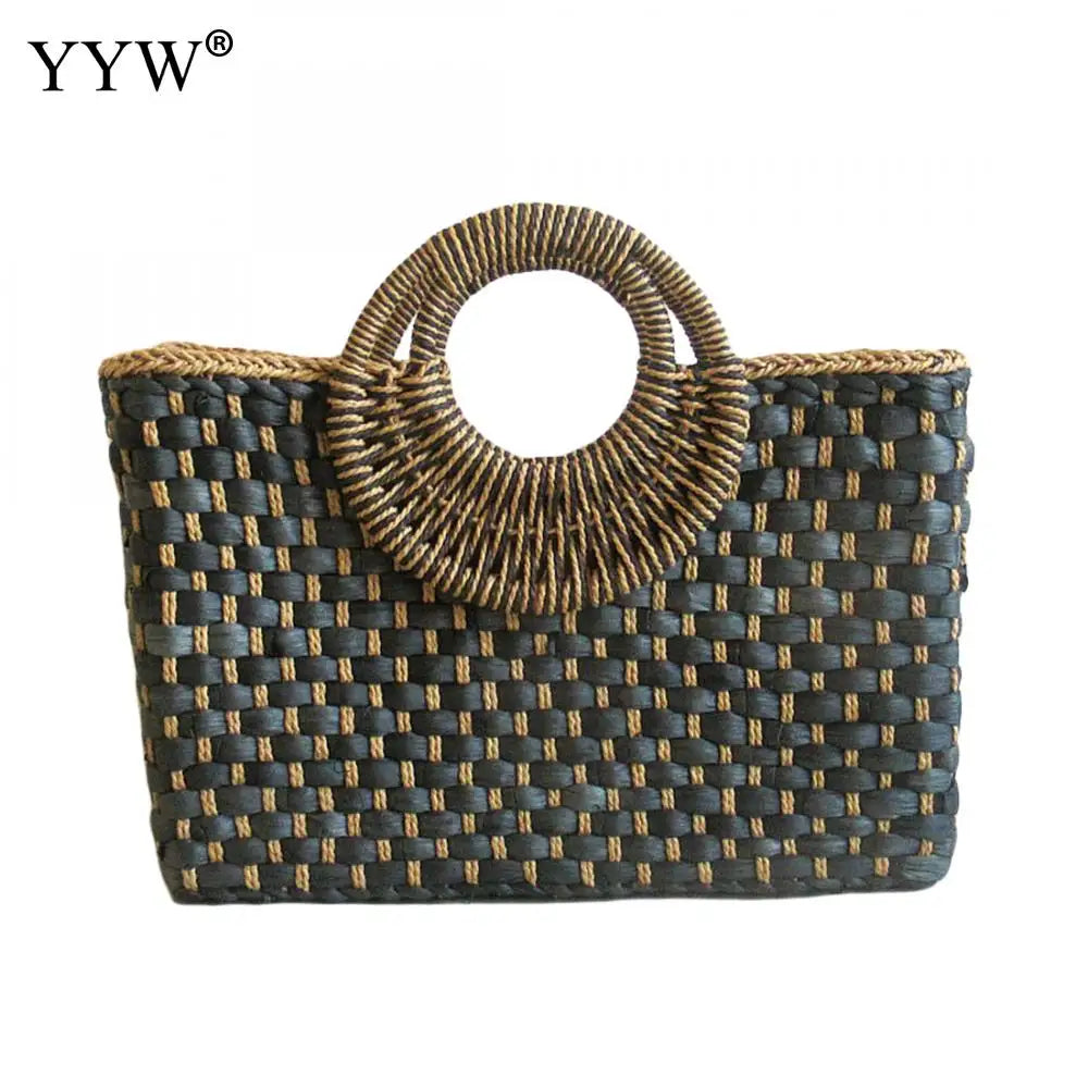 Bags for Women Summer Beach Tote Straw Bag Pompom Straw Bags in Thailand Picnic Straw Bag in Handbags Top Handle Handbags Totes