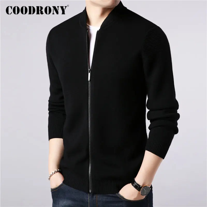 COODRONY Brand Sweater Coat Men Cashmere Wool Cardigan Men Clothes 2019 New Arrivals Autumn Winter Thick Warm Zipper Coats 91088