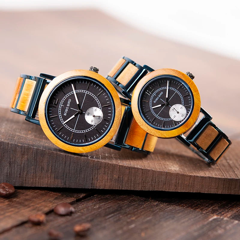 relogio masculino BOBO BIRD Wood Lovers' Watches Top Brand Luxury Men Watch Women Quartz Wristwatches Accept Logo Drop Shipping