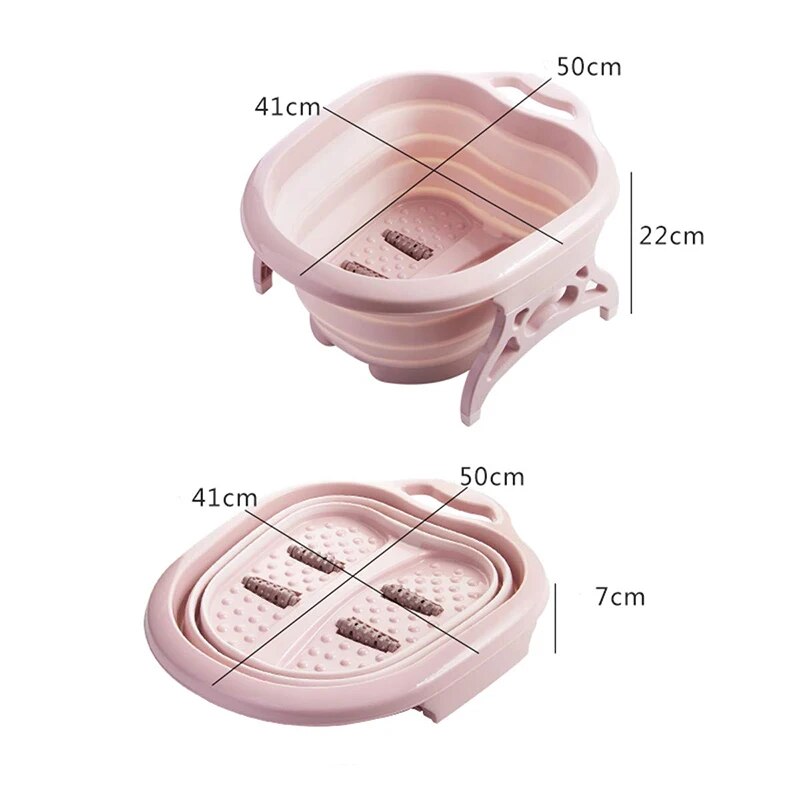 GOALONE Portable Foot Basin Collapsible Foot Washing Basin Foot Spa Bucket Pedicure Bath Soaking Tub Travel Foldable Wash Basin