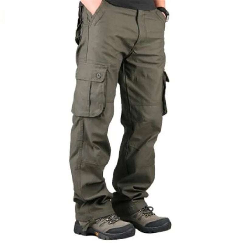 Men's Cargo Pants Casual Multi Pockets Military Tactical Work Pants Men Outerwear Straight Slacks Long Trousers For Men Clothes