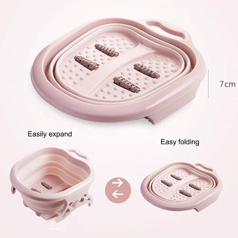 GOALONE Portable Foot Basin Collapsible Foot Washing Basin Foot Spa Bucket Pedicure Bath Soaking Tub Travel Foldable Wash Basin