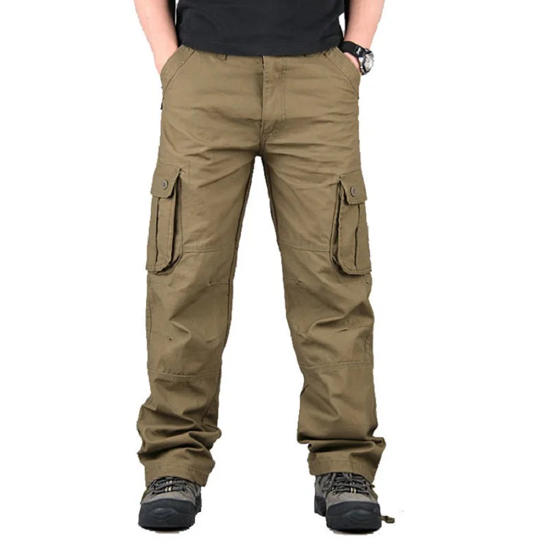 Men's Cargo Pants Casual Multi Pockets Military Tactical Work Pants Men Outerwear Straight Slacks Long Trousers For Men Clothes