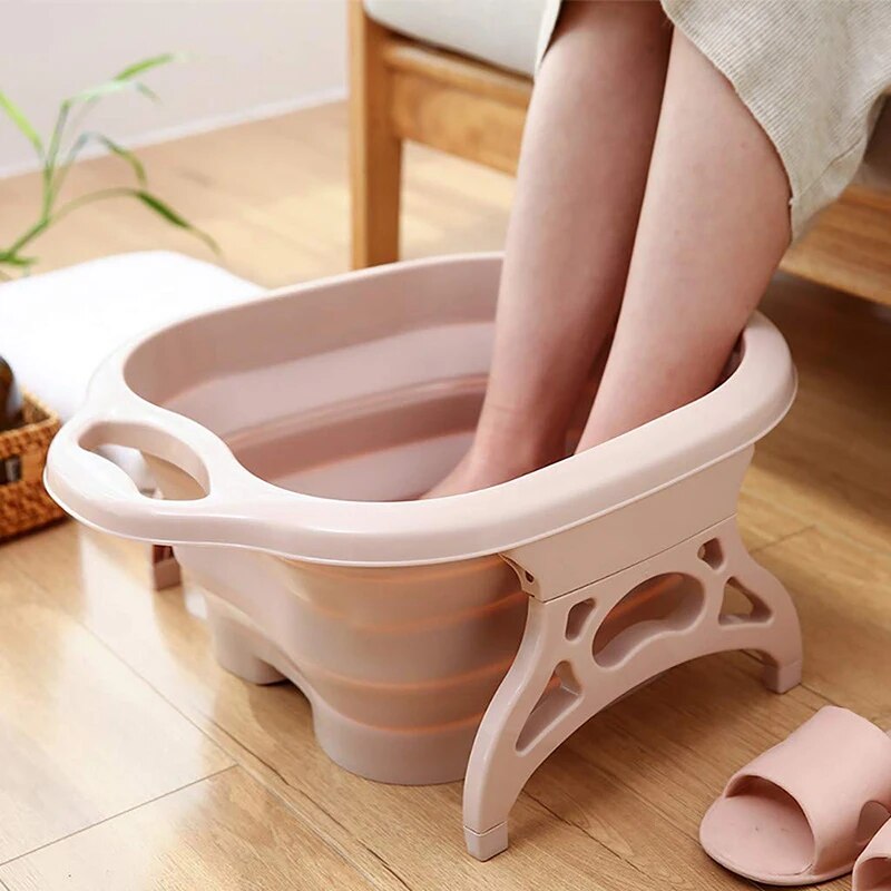 GOALONE Portable Foot Basin Collapsible Foot Washing Basin Foot Spa Bucket Pedicure Bath Soaking Tub Travel Foldable Wash Basin