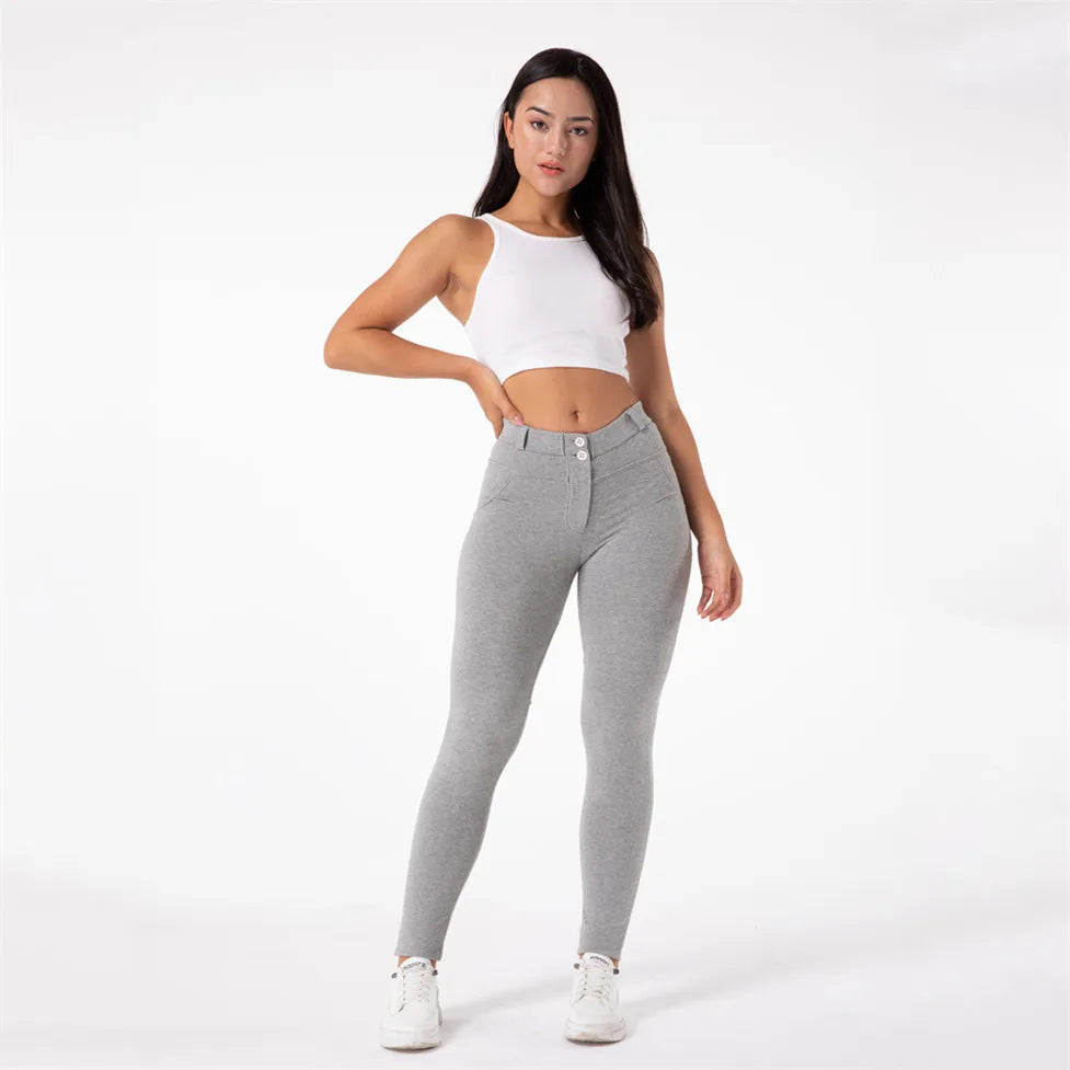 Melody Gray Workout Leggings Elastic Fashion Legging for Fitness Jogger Mujer Stretch Booty Push Up Leggins