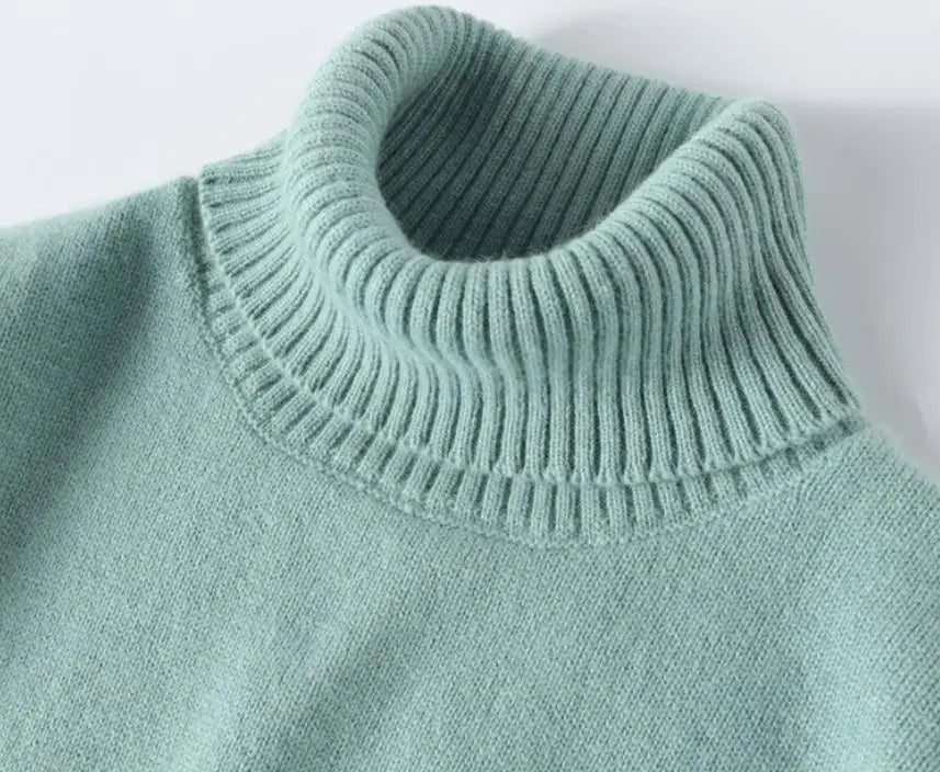 Super Warm 100% Cashmere Turtleneck Sweater Men Clothes 2023 Autumn Winter Knitted Pullover Jumper Ropa Hombre Pull Homme