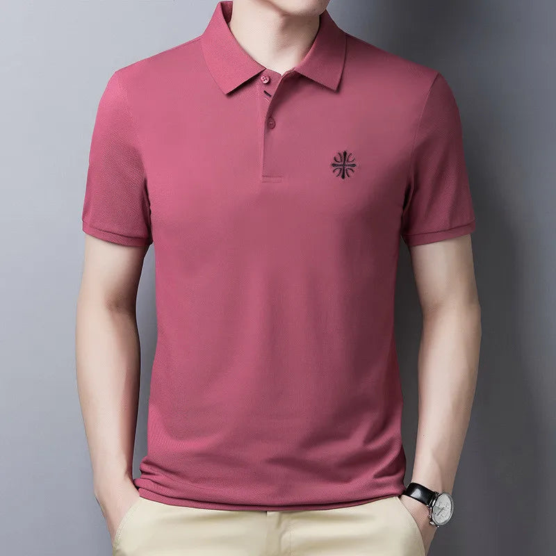 Top Grade Polo Shirt Brand Designer Summer Trendy Polo Shirt Men Design Solid Short Sleeve Casual Fashions Men Clothes