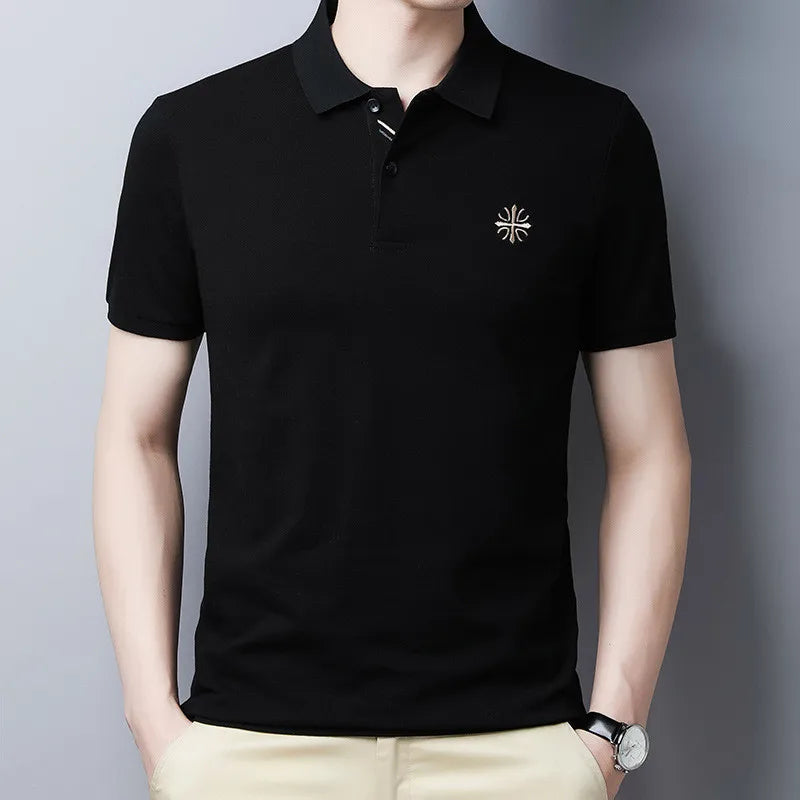 Top Grade Polo Shirt Brand Designer Summer Trendy Polo Shirt Men Design Solid Short Sleeve Casual Fashions Men Clothes