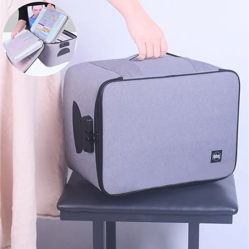 Bag for Document Organizer Briefcase Storage Men's Women's Business IPAD Electronic Pouch Case Supplies Accessories