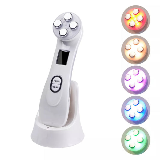 RF Radio Frequency Face Lifting Machine EMS Micro-current Facial Skin Firm Massager LED Photon Rejuvenation Beauty Device