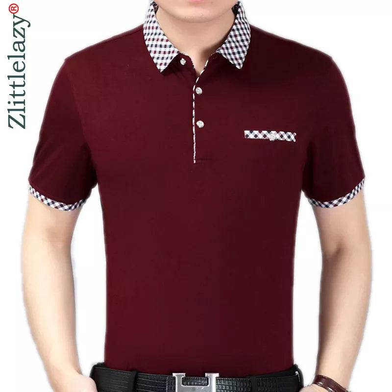 2022 Summer Short Sleeve Knitting Polo Shirt Men Clothes Solid Fashions Polos Tee Shirts Pol Cool Mens Clothing Poloshirt 600