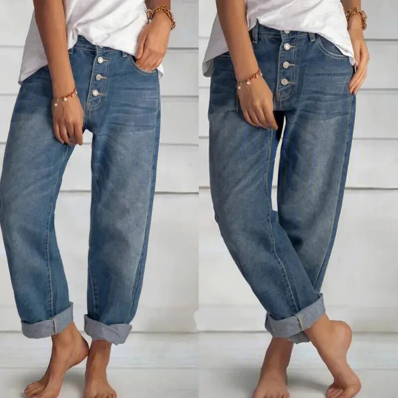 Women's Jeans 2022 High Waist Mom Wide Leg Pants New fashion vintage Blue Straight Pants Oversize Overalls Loose Ladies Pants