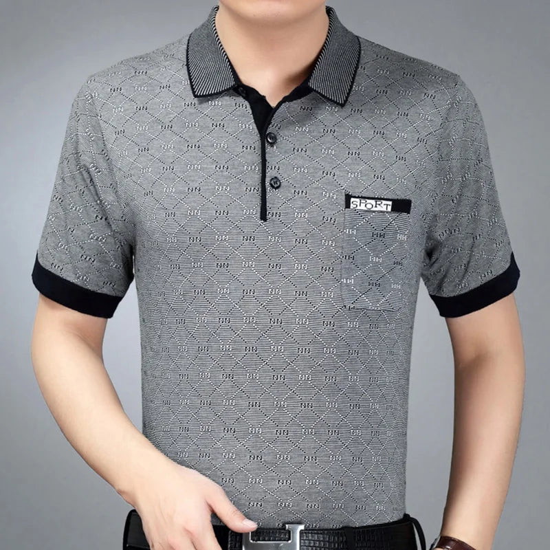 2022 Summer Short Sleeve Knitting Polo Shirt Men Clothes Argyle Fashions Polos Tee Shirts Pol Cool Mens Clothing Poloshirt 800