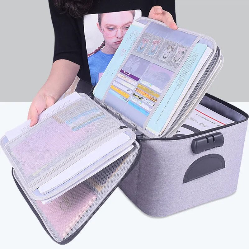 Bag for Document Organizer Briefcase Storage Men's Women's Business IPAD Electronic Pouch Case Supplies Accessories