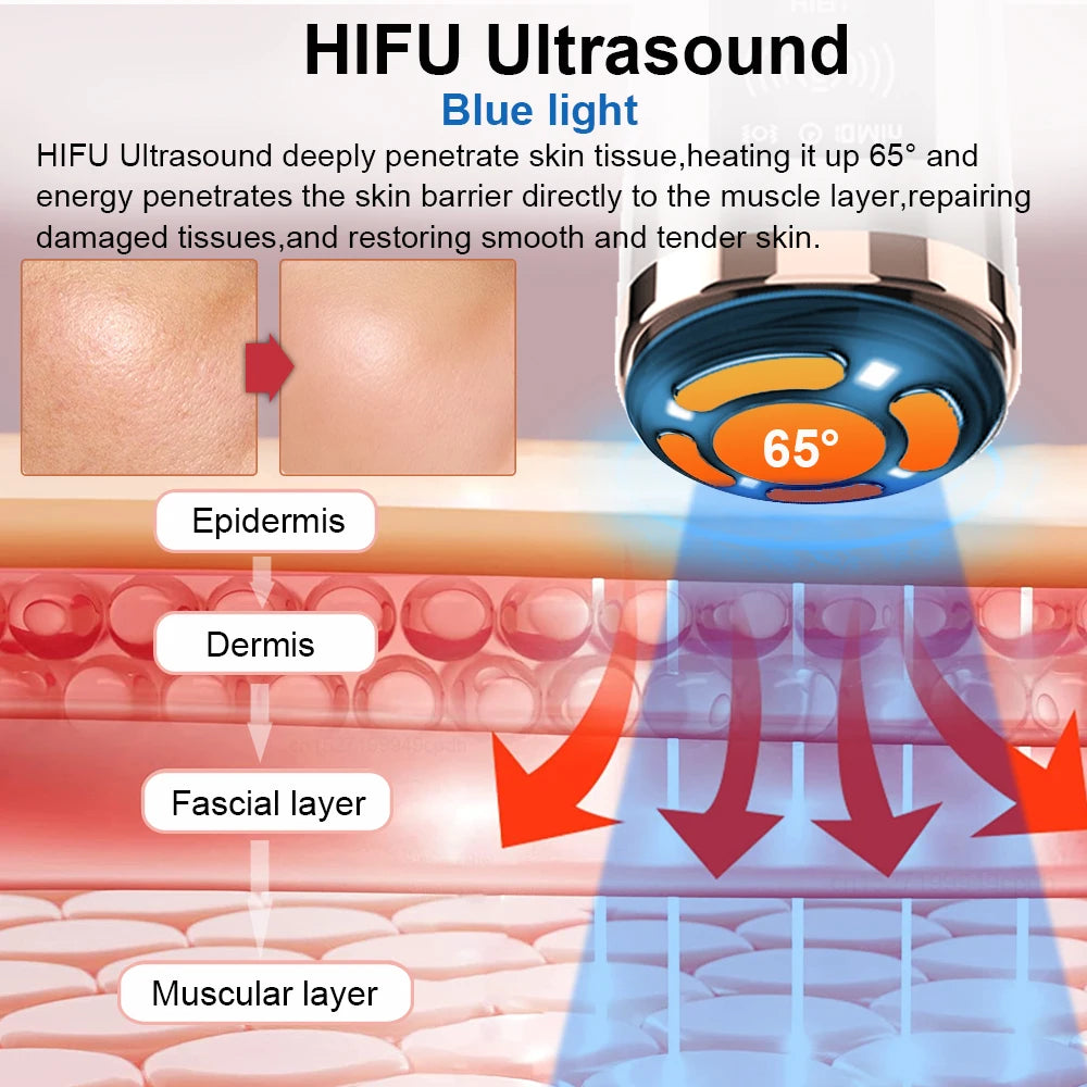 Hifu Face Lifting Mini Hifu Facial Radio Frequency Machine Ultrasound Lifting RF High Frequency Skin Rejuvenation Hifu Machine